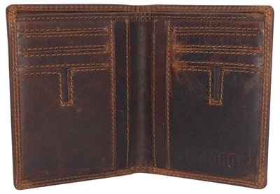 Vintage Leather Mens Slim Bifold Wallet RFID Blocking Credit Card Holder Wallets - Image 1 of 4