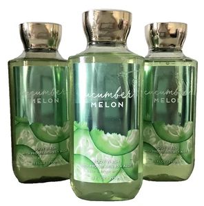 CUCUMBER MELON SHOWER GEL BODY WASH LOT SET X 3 - 10 OZ SEALED  BATH BODY WORKS - Picture 1 of 2