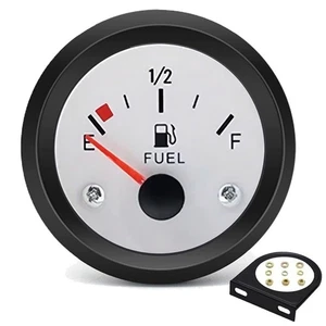 Fuel Gauge Meter 52MM 12V White Face for Car Dashboard For 240 33 Ohm Sender - Picture 1 of 7
