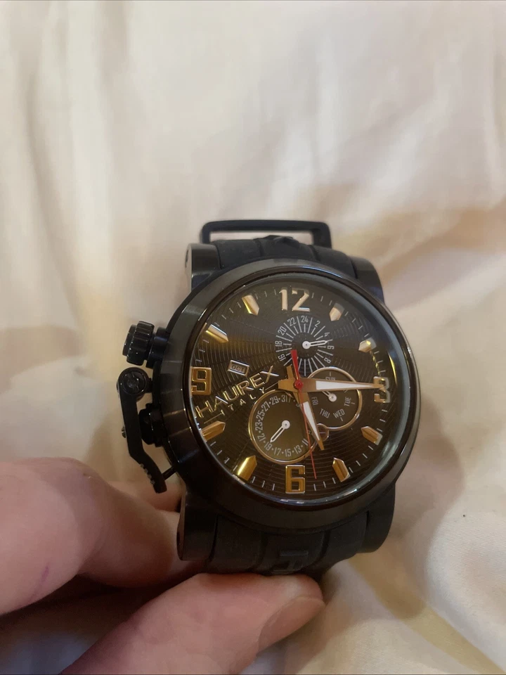 Haurex San Marco Watch Italy Black Casual $1595 Retail Very Rare     1J311UGG - Image 1 of 4