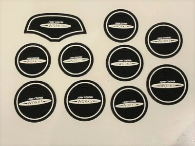 MINI JCW (F56 \ F55) 2014 - 2022 (10 PEÇAS) ALMOFADAS DE PORTÃO PAINEL INTERIOR - BRANCO - Imagem 1 de 4