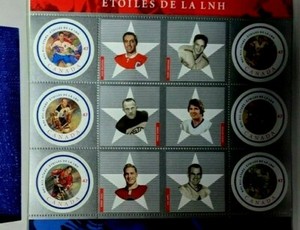 NHL CANADA POST 2001 ALL-STAR STAMP SOUVENIR SHEET 
