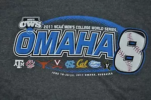 t-shirt piccola università florida cal virginia 2011 baseball 20 pollici pit to pit - Foto 1 di 3