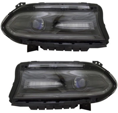 DODGE CHARGER 2016-2018 LEFT RIGHT HALOGEN HEADLIGHTS HEAD LIGHTS LAMPS PAIR - Image 1 of 3