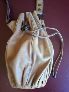 MIMCO bucket drawstring bag, genuine leather, fully lined, inside pocket, camel - Picture 1 of 5