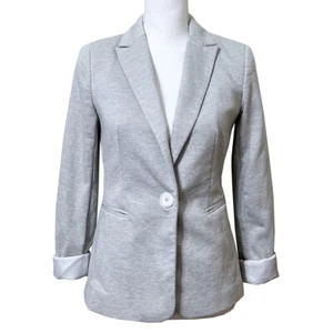 Dalia Collection Light Grey Knit Blazer Jacket XS - Picture 1 of 9