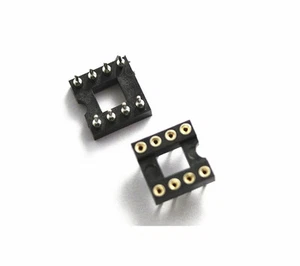 20 Stck. 8 Pin DIP SIP Runde IC Steckdosen Adapter Löttyp vergoldet bearbeitet - Bild 1 von 1