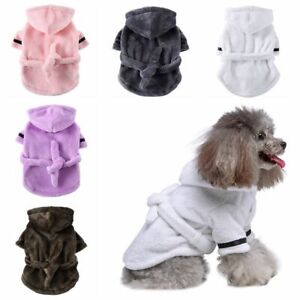 Puppy Pajamas Pet Dog Cute Polyester Jumpsuit Warm Indoor Bathrobe Clothes UK