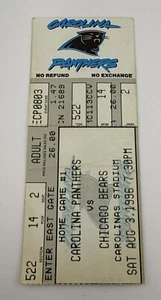 1995 CAROLINA PANTHERS Home Game 1 First Season Ticket Stub - Picture 1 of 7
