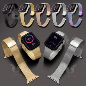 For Apple Watch Series 11 10 9 8 7 6 5 Slim Milanese Stainless Steel Strap Band - Imagen 1 de 31