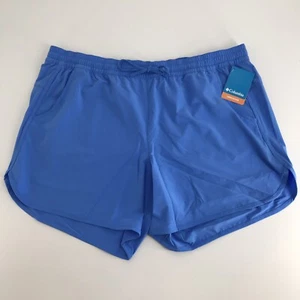 Columbia Shorts 2X Womens Plus Size Active Blue Bogata Bay Stretch Elastic Waist - Picture 1 of 8