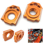1Pair Orange CNC Rear Chain Adjuster Axle Block For 125-450 SX 350-530-wq