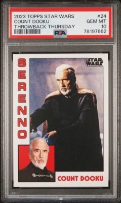 2023 Topps Star Wars Throwback Thursday Count Dooku Card #24 PSA 10 Gem Mint - Image 1 of 3
