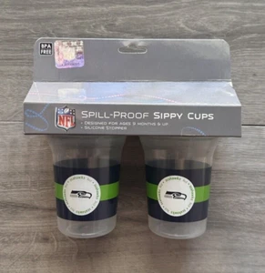 Sale! NFL Seattle Seahawks Team Sippy Cups - 2 Cups Per Pack! WH - Picture 1 of 2