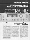Bedienungsanleitung-Operating Instructions für Rotel RA-1412 