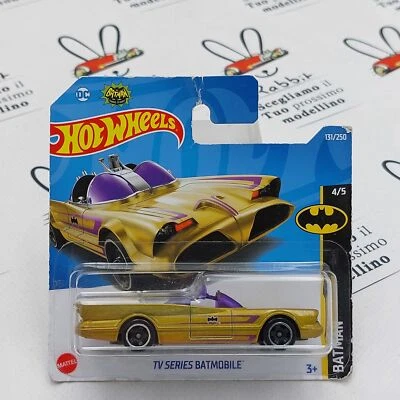 DIE CAST " TV SERIES BATMOBILE " 4/5 HW BATMAN HOT WHEELS SCALA 1/64 - Immagine 1 di 2