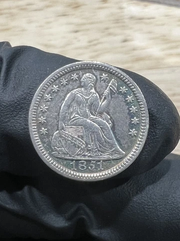 1851 Seated Liberty Silver Half Dime, 4/30/23, Free Shipping Cover