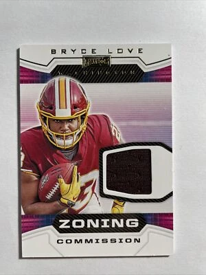 2020 Panini Playbook Football Bryce Love Washington Jersey Zoning Commission - Image 1 of 2