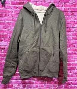 Amazon Essentials Men's Sherpa-Lined Full-Zip Fleece Hoodie, Olive, Size S - Picture 1 of 4