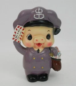 Kitsch Vintage Ceramica Mailman Postino Piggy Bank Antropomorfo Giappone - Foto 1 di 6