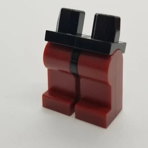 NEW LEGO | Minifigure Legs - Black Hips & Dark Red Legs - Picture 1 of 2