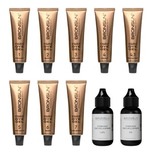 Bronsun eyebrow dye set - 8 shades + 2 developer 3%,1.8% UPGRADED VERSION! - Picture 1 of 1