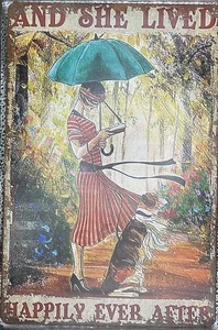 “And She Lived Happily Ever After” Tin Sign 8”x12” - Picture 1 of 1