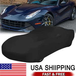 Full Car Cover Indoor Stain Stretch Dust-proof Black For Audi R8 2008-22 - Picture 1 of 8