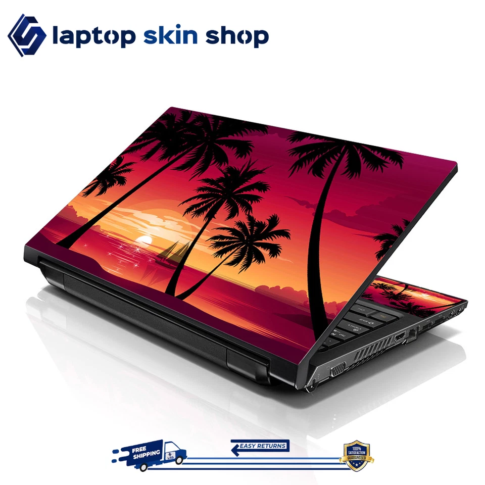 Laptop Skin Sticker Decal Cover for Notebook Apple Asus Sunset Beach 13-16 inch - Image 1 of 4