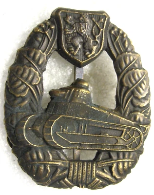 Insignia del ejército de Checoslovaquia TANK CORPS tipo pre segunda guerra mundial Foto 1 de 4