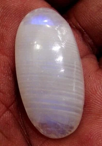 45,10 ct Natürlicher Regenbogen Mondstein Lose Edelstein Cab Draht Wickelstein - 13129 - Bild 1 von 3