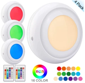 4er Pack BIGLIGHT Batteriebetriebene LED Deckenleuchte Innen Außen, Farbwechsel - Bild 1 von 5