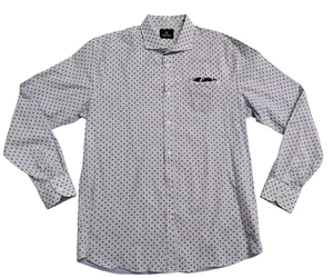 Scotch & Soda Aloha London Blau Gepunktet Knopfleiste Hemd Herren Langarm XXL - Bild 1 von 15