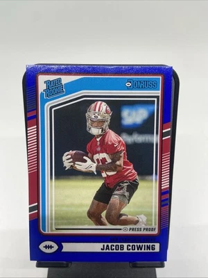 2024 Panini Donruss - Rated Rookie Jacob Cowing #378 Blue Press Proof (RC) - Image 1 of 2