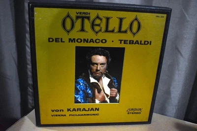 VERDI Otello Monaco/Tebaldi/Karajan 3LP London Mono Box Black Label (STEREO) - Image 1 of 2