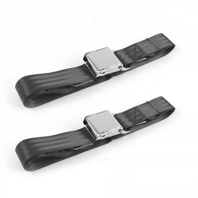 Ford Falcon 1966 - 1970 Airplane 2pt Charcoal Lap Bench Seat Belt Kit - 3 Belts  - Image 1 of 4