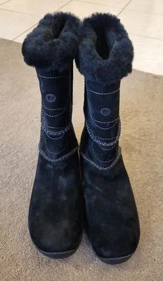 Женские сапоги Merrell Boots Black Encore Peak J66658 с меховой подкладкой замшевые размер 11 - Изображение 1 из 4