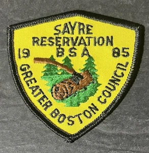 Sayre Reservation Boys Scouts of America 1985 Greater Boston Council Patch - Picture 1 of 14