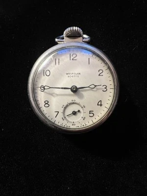Vintage Westclox SCOTTY , USA Made Pocket Watch - Runs! - Image 1 of 4