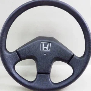 JDM Honda OEM Steering Wheel Black for Civic EF3 EF9 3-Spoke 370mm Genuine Used - Picture 1 of 7