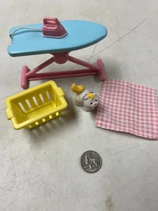 FISHER PRICE DOLLHOUSE 6364 LOVING FAMILY CLEANING DAY IRONING BOARD SET W PCS - Picture 1 of 4