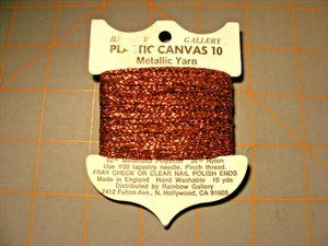 Rainbow Gallery Plastic Canvas 10 #PM53 Bronze Metallic Needlepoint Thread - Picture 1 of 2