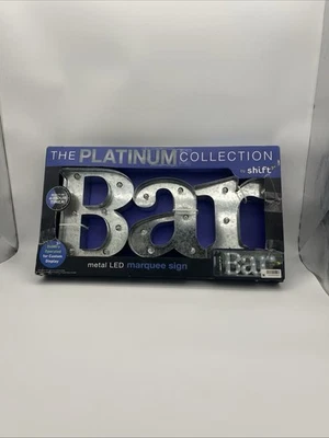 New Metal Bar Marquee Sign LED Warm White Lights Battery Operated - Image 1 of 4