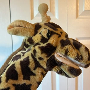 Marioneta de mano Dakin Giraffe 1987 vintage 11" peluche - VENDIDO COMO ESTÁ - Imagen 1 de 9