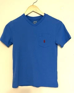 Boys Blue Polo Ralph Lauren Short Sleeve T-shirt Size Small 8 - Picture 1 of 2