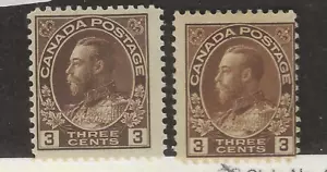 CANADA Classics...Sc #108 & 108c...Mint HH...1918/23...SCV 65,00 $ (wwb2) - Bild 1 von 1