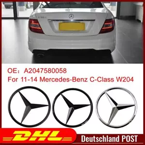 8.2cm Emblem für Mercedes Benz C Klasse W204 11-14 Heckklappe Kofferraum DE+ - Bild 1 von 12