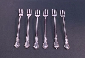 ONEIDA stainless MANSION HALL, 6 cocktail/seafood forks, shiny & bright! LotBc3 - Imagen 1 de 2