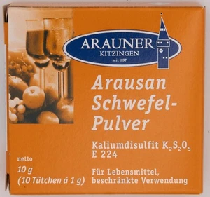 (109,99€/100g) Arauner Kitzinger Arausan Schwefelpulver 10x1 g - Bild 1 von 5