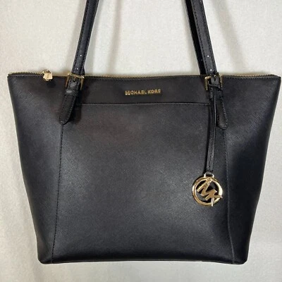 Michael Kors Jet Set Travel Leather Top-Zip Tote Purse Shoulder Bag Pre-loved - Image 1 of 4